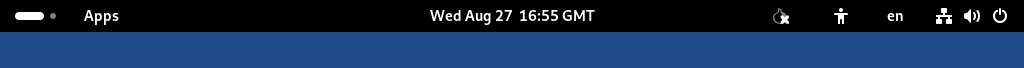 L'heure affichée avec l'indication 'GMT' dans la barre de navigation